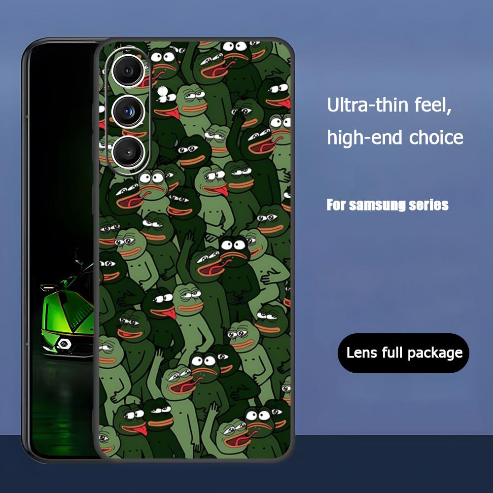 悲しいペペのカエルが描かれたクールなスマホケース、Samsu - Phone Cases Samsung S25 のレビューと価格