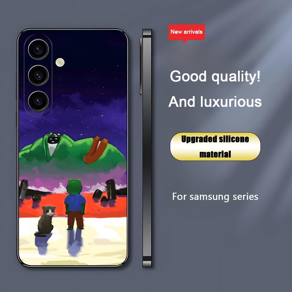 悲しいペペのカエルが描かれたクールなスマホケース、Samsu - Phone Cases Samsung S25 のレビューと価格