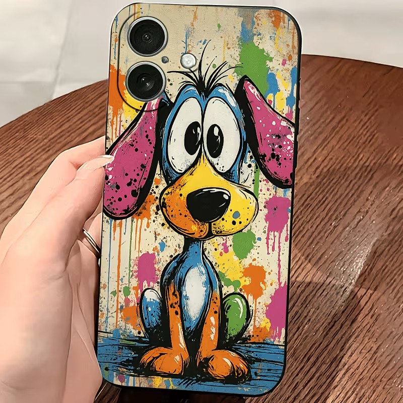落書きカラーの子犬柄TPUスマホケース iPhone 17  - Phone Cases Xs のレビューと価格