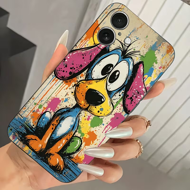 落書きカラーの子犬柄TPUスマホケース iPhone 17  - Phone Cases Xs のレビューと価格