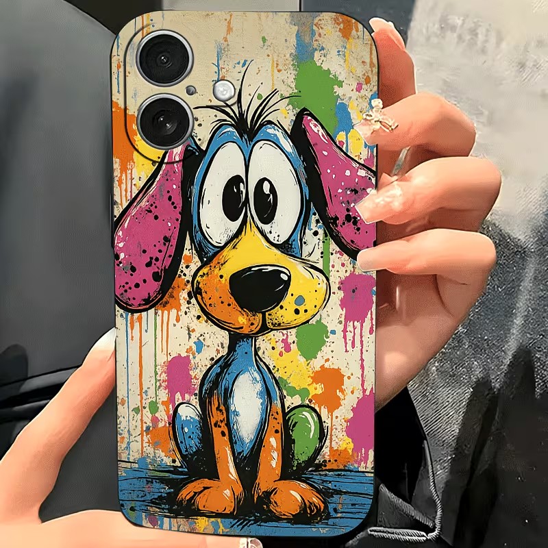 落書きカラーの子犬柄TPUスマホケース iPhone 17  - Phone Cases Xs のレビューと価格