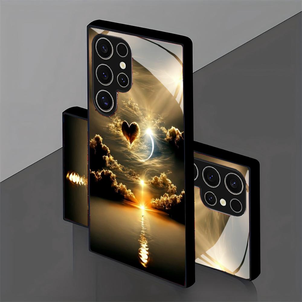 夕日の風景ガラス電話ケースサムスンギャラクシー S26 S2 - Phone Cases For Samsung S21 5G のレビューと価格