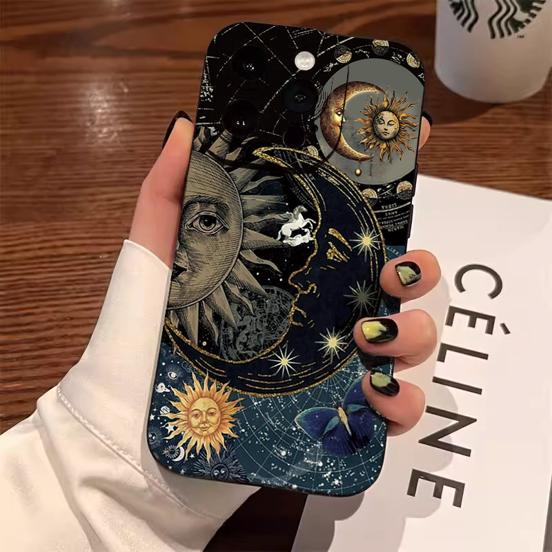 美的な太陽と月のプリント柄スマホケース Samsung Ga - Phone Cases For Samsung S21 5G のレビューと価格