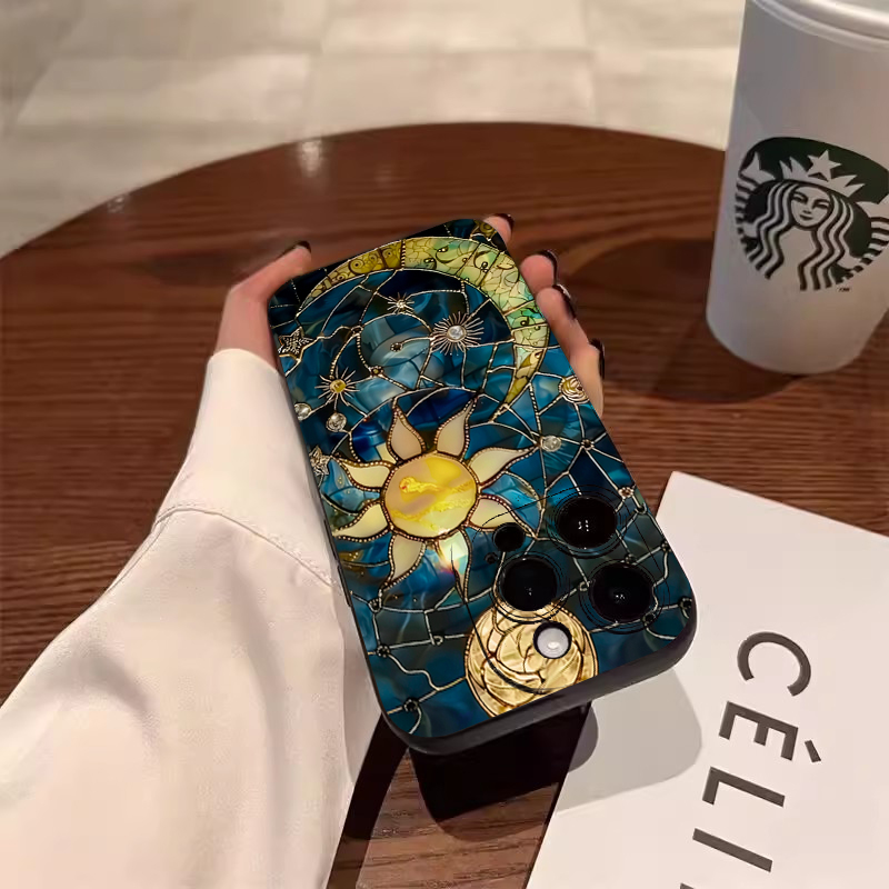美的な太陽と月のプリント柄スマホケース Samsung Ga - Phone Cases For Samsung S21 5G のレビューと価格