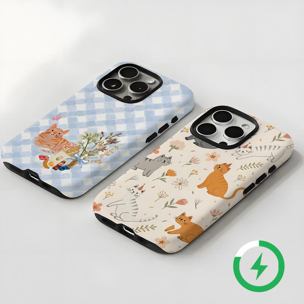 かわいい猫と犬のスマホケース マグネット式 2-in-1 光 - Phone Cases Xs のレビューと価格