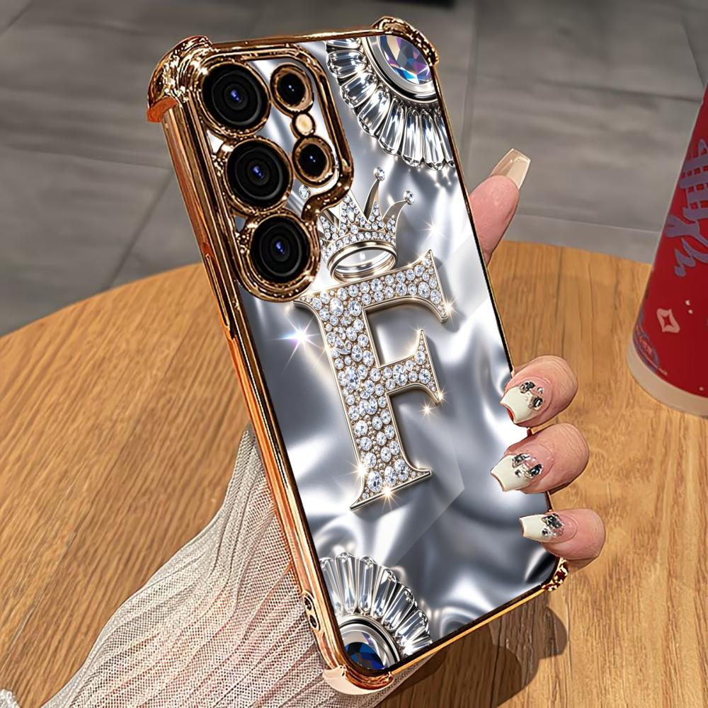 高級ダイヤモンドレターFスマホケース S26 Ultraケー - Phone Cases Quad Lock のレビューと価格