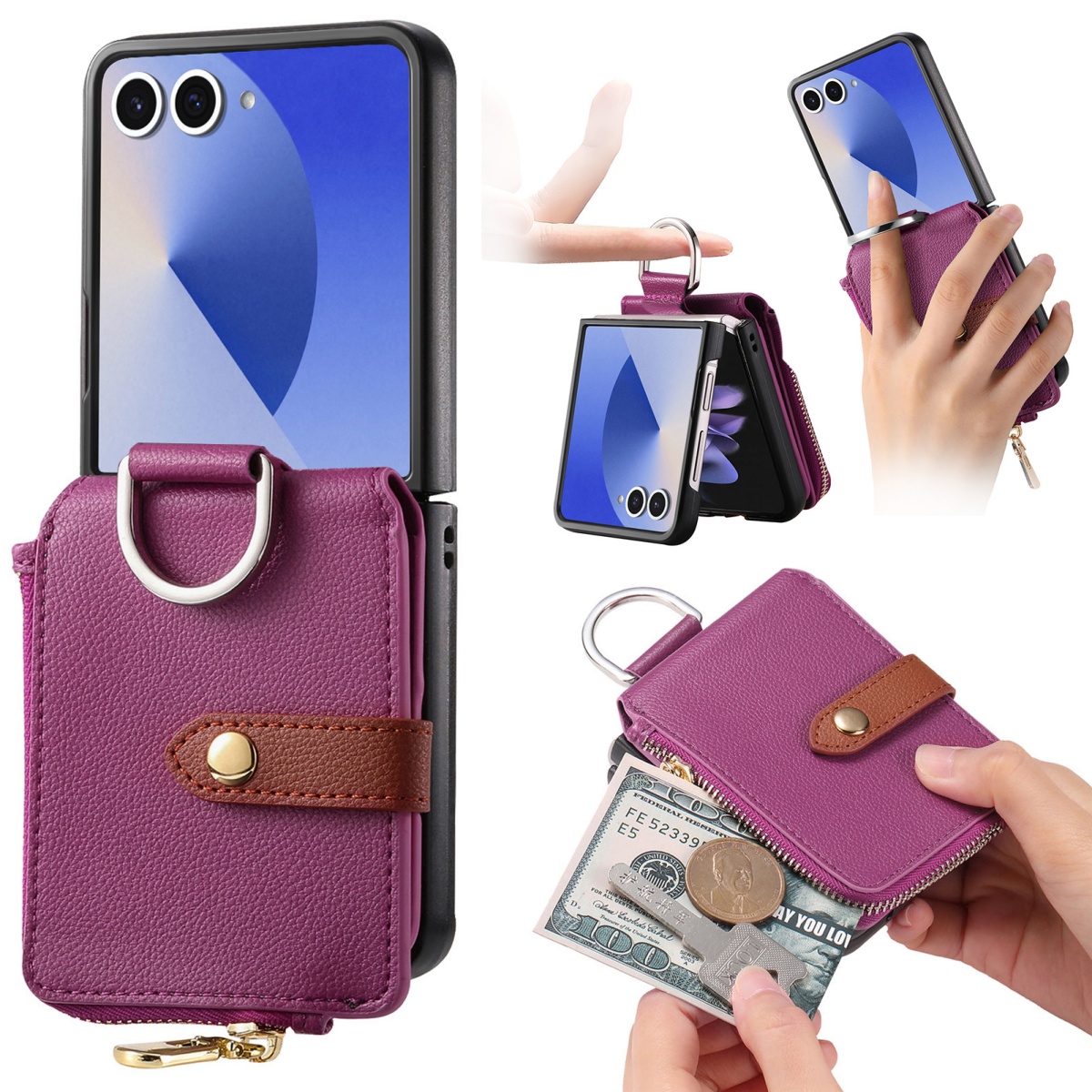Samsung Galaxy Z Flip 8 7 6 5  - Phone Cases That Hold Cards のレビューと価格