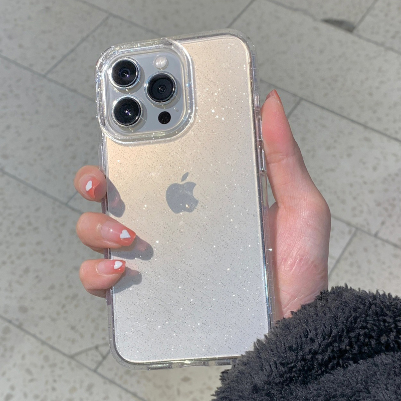 透明 シンプル グリッター iPhone 16 15 14  - Phone Cases Best のレビューと価格