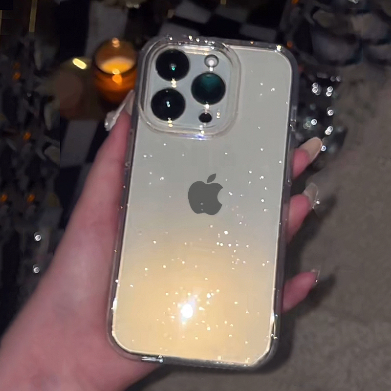 透明 シンプル グリッター iPhone 16 15 14  - Phone Cases Best のレビューと価格