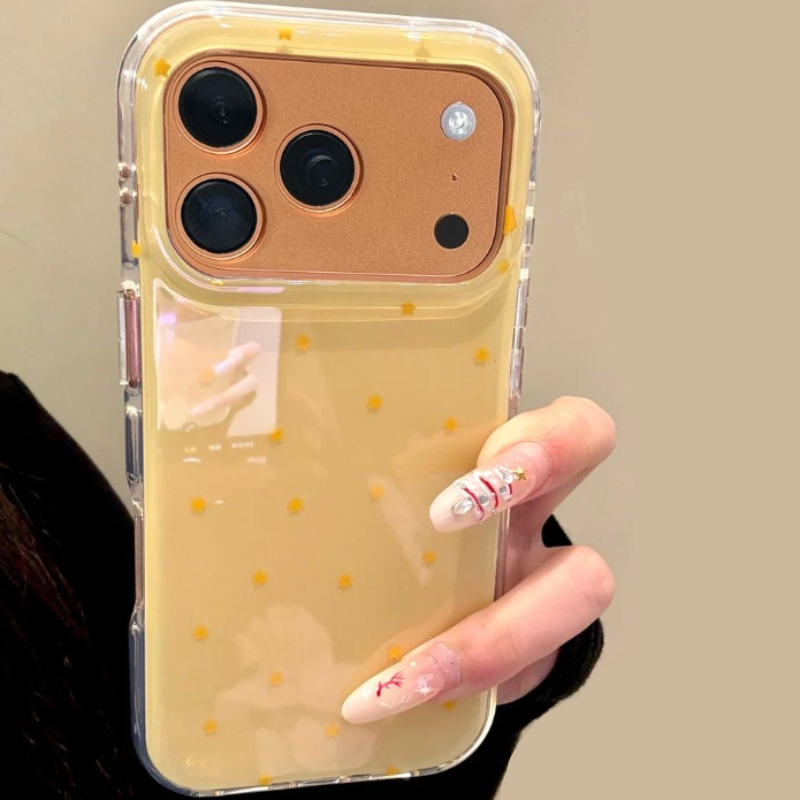 ファッションイエローの星柄スマホケース iPhone 17  - Phone Cases Yellow のレビューと価格