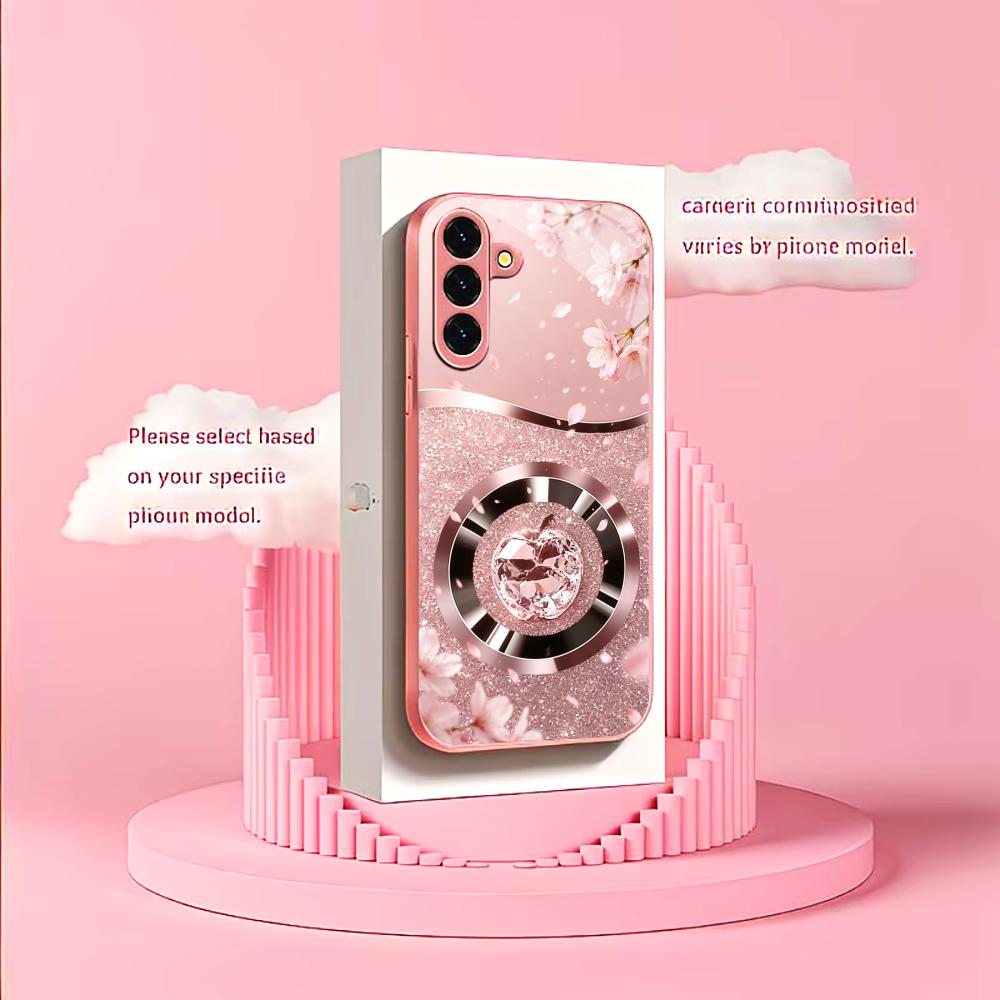 ブロッサムグリッターアップルファッションフォンケースs26ウ - Phone Cases Quad Lock のレビューと価格
