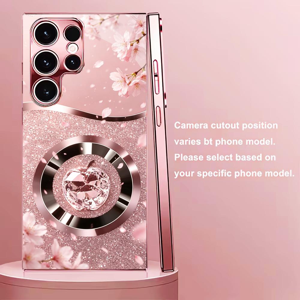 ブロッサムグリッターアップルファッションフォンケースs26ウ - Phone Cases Quad Lock のレビューと価格