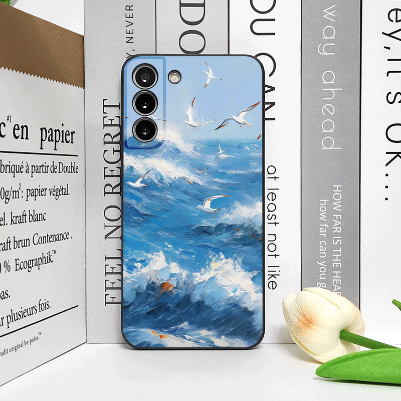夏のビーチブルーオーシャンウェーブ柄スマホケース Motor - Phone Cases Motorola のレビューと価格