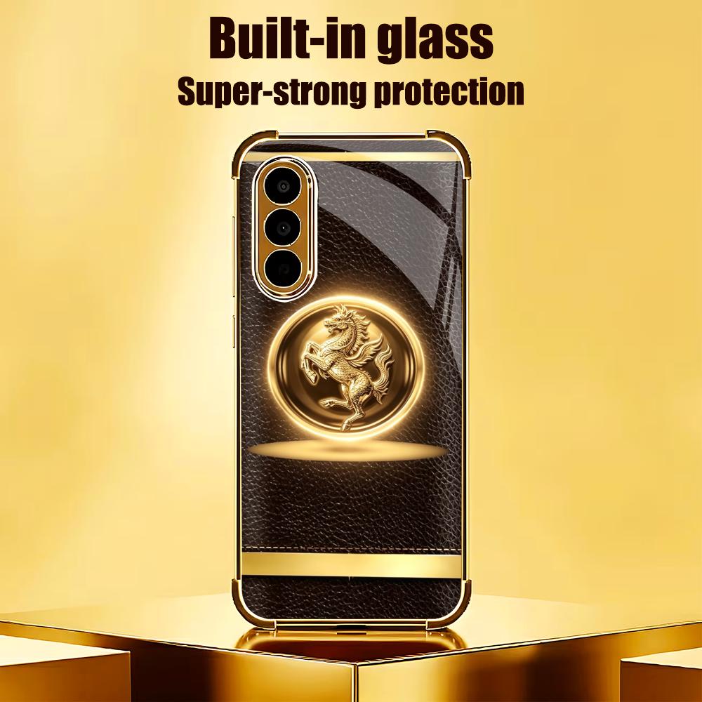 高級ブラウンゴールド馬柄スマホケース S26 Ultraケー - Phone Cases Quad Lock のレビューと価格