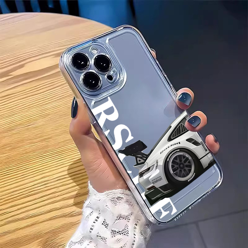 透明でクールなスポーツカー柄のスマホケース iPhone 1 - Phone Cases Best のレビューと価格