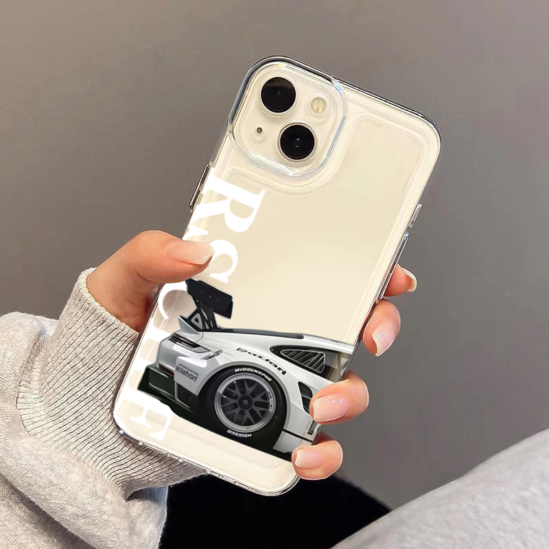 透明でクールなスポーツカー柄のスマホケース iPhone 1 - Phone Cases Best のレビューと価格