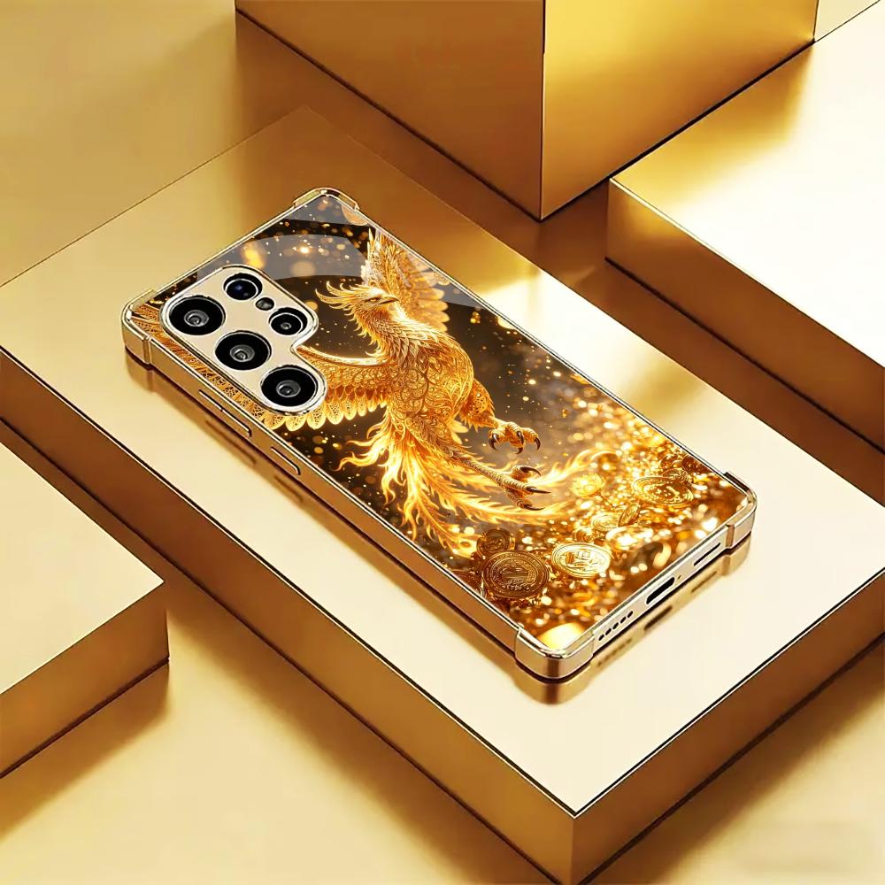 豪華な金色の鳥柄スマホケース S26 Ultraケース フォ - Phone Cases Quad Lock のレビューと価格