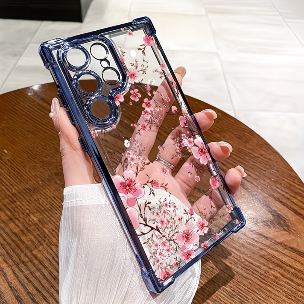 桜の花柄電気メッキ四隅耐衝撃スマホケース Samsung G - Phone Cases Samsung S25 のレビューと価格