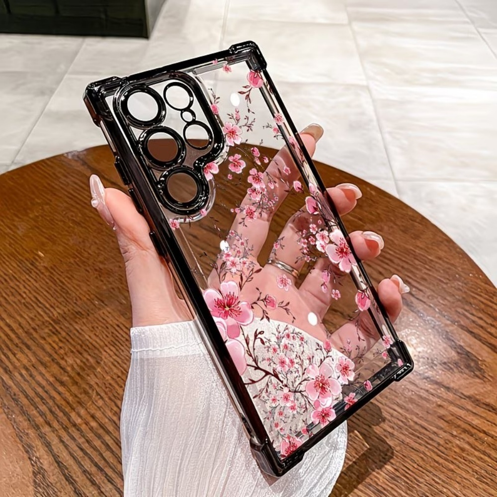 桜の花柄電気メッキ四隅耐衝撃スマホケース Samsung G - Phone Cases Samsung S25 のレビューと価格