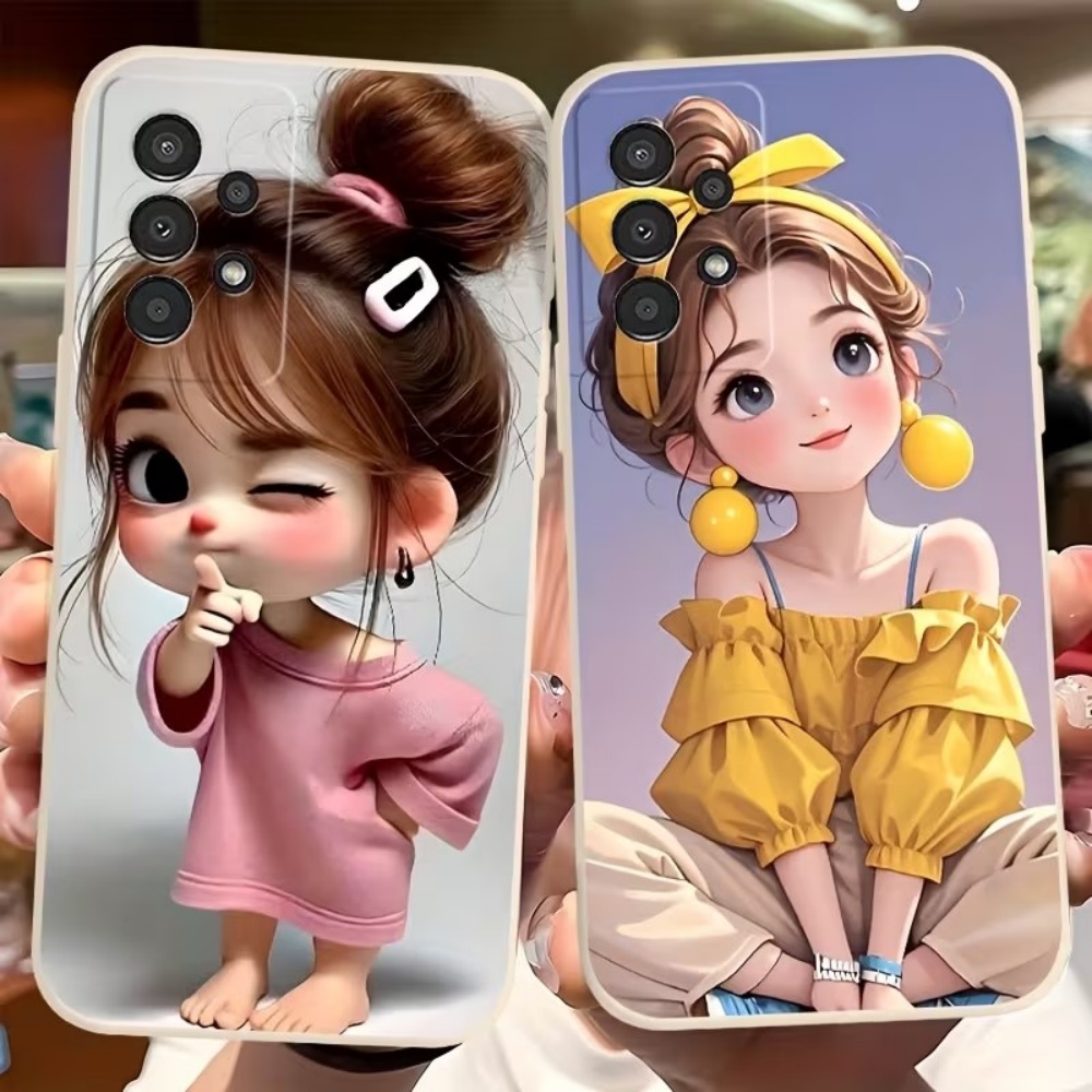かわいい漫画の女の子柄デザインのスマホケース、Samsung - Phone Cases For Samsung S21 5G のレビューと価格
