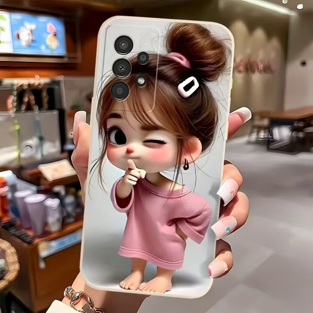 かわいい漫画の女の子柄デザインのスマホケース、Samsung - Phone Cases For Samsung S21 5G のレビューと価格