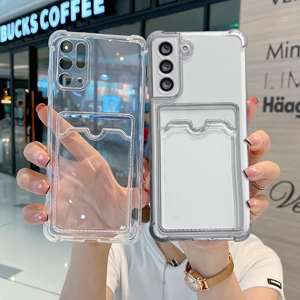 クリアシリコンカードスロットホルダー付きスマホケース Sam - Phone Cases That Hold Cards のレビューと価格