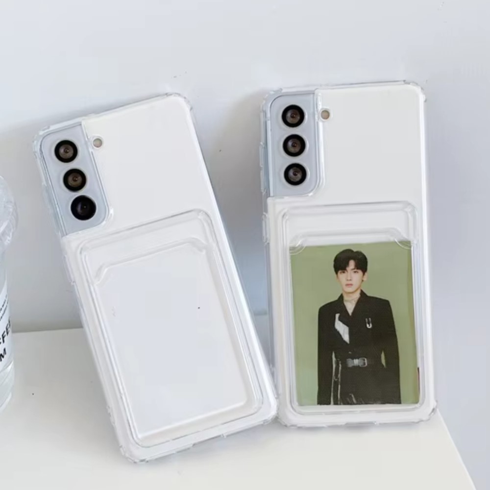 クリアシリコンカードスロットホルダー付きスマホケース Sam - Phone Cases That Hold Cards のレビューと価格
