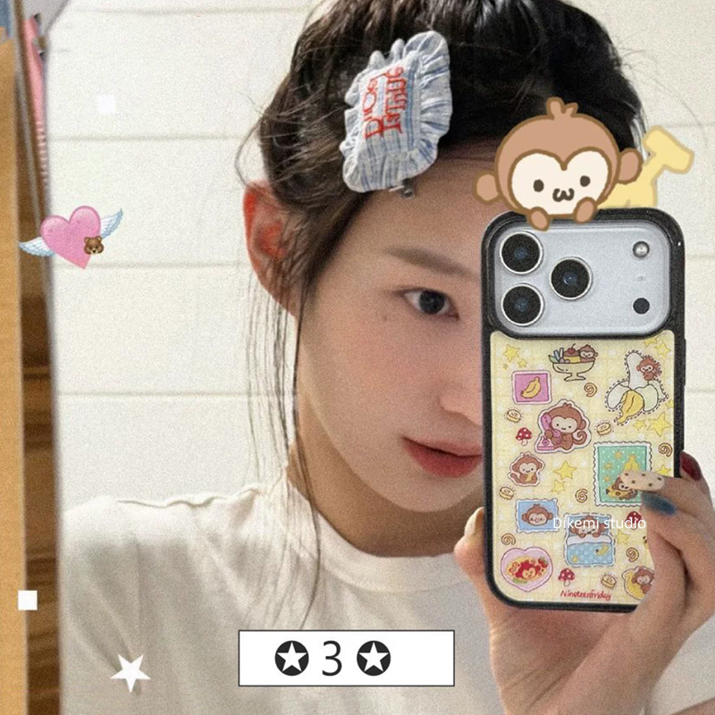 韓国風インスブルーイエローモンキーバナナマットフォンケース  - Phone Cases Yellow のレビューと価格