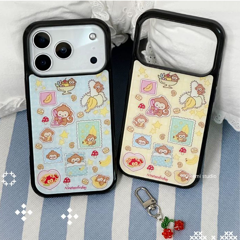 韓国風インスブルーイエローモンキーバナナマットフォンケース  - Phone Cases Yellow のレビューと価格