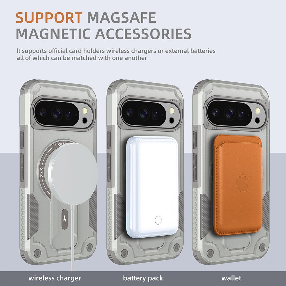 アーマーヘビーデューティー耐衝撃磁気ブラケット付きスマホケー - Phone Cases Heavy Duty のレビューと価格