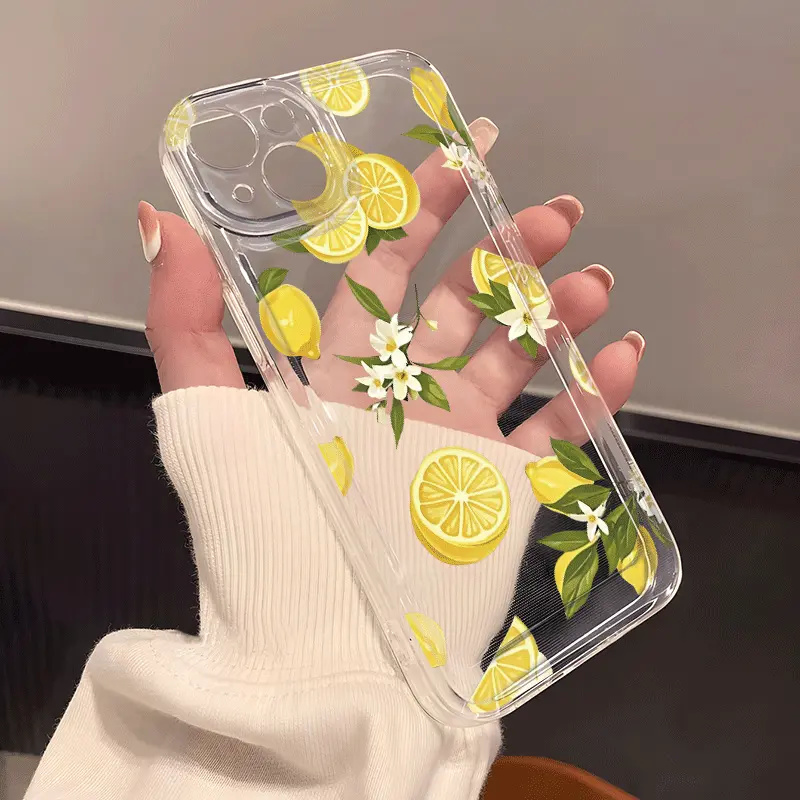 サマーフルーツレモンフラワークリアスマホケース Samsun - Phone Cases Samsung S25 のレビューと価格