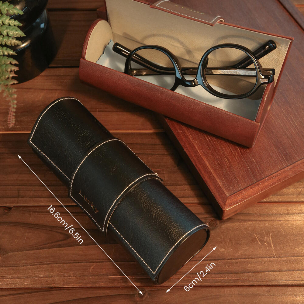 パーソナライズされたカスタム名入りレザー眼鏡ケース PU ポ - Monogram Custom Case のレビューと価格