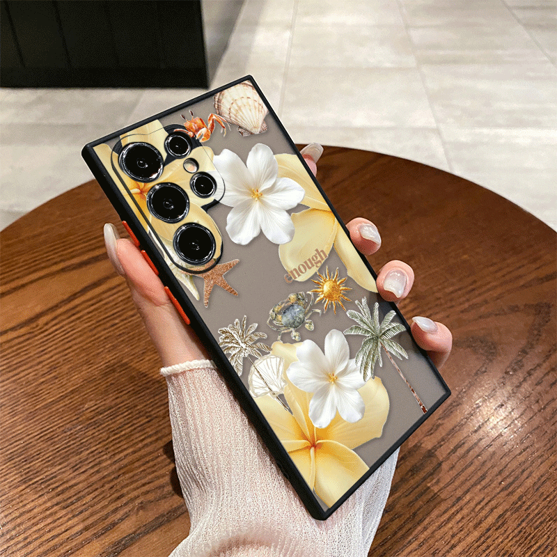 新鮮な花柄の夏らしい黄色の花柄プリントのスマホケース、Sam - Phone Cases Yellow のレビューと価格
