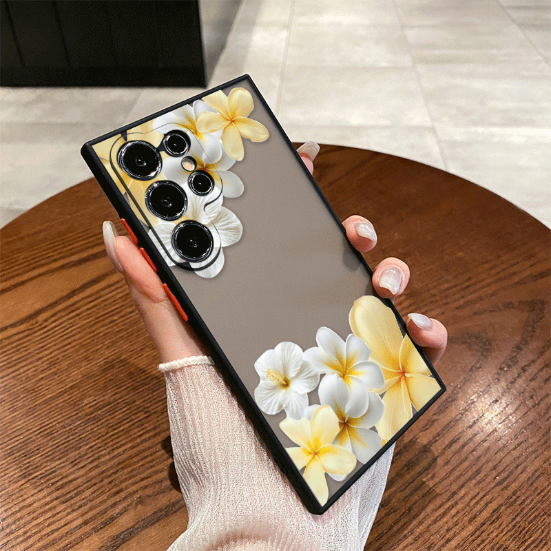 新鮮な花柄の夏らしい黄色の花柄プリントのスマホケース、Sam - Phone Cases Yellow のレビューと価格