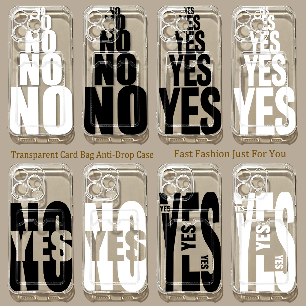 レター「Yes And NO SWAGS」カードホルダー付き - Phone Cases That Hold Cards のレビューと価格