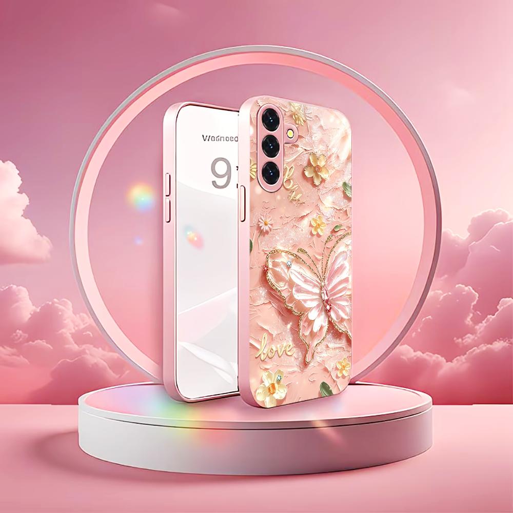 ピンクグリッターバタフライファッションフォンケース s26  - Phone Cases Quad Lock のレビューと価格